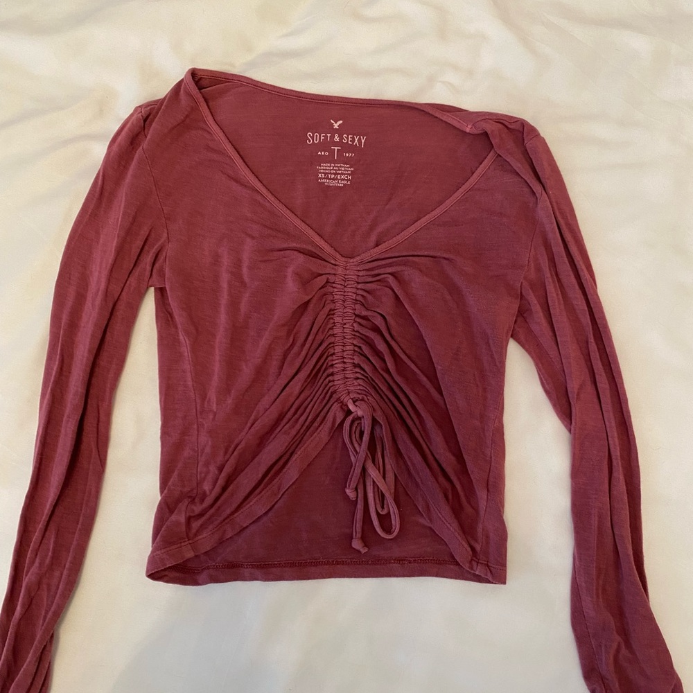 american eagle soft & sexy cinch top